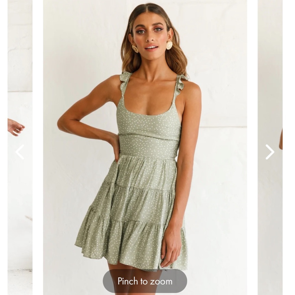 NWT Selfie Leslie Olive Sun Dress